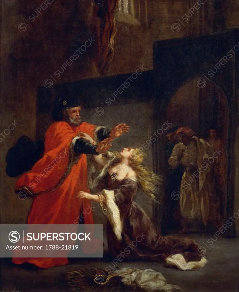 France, Rheims, Desdemona at the feet of her father (Othello scene)