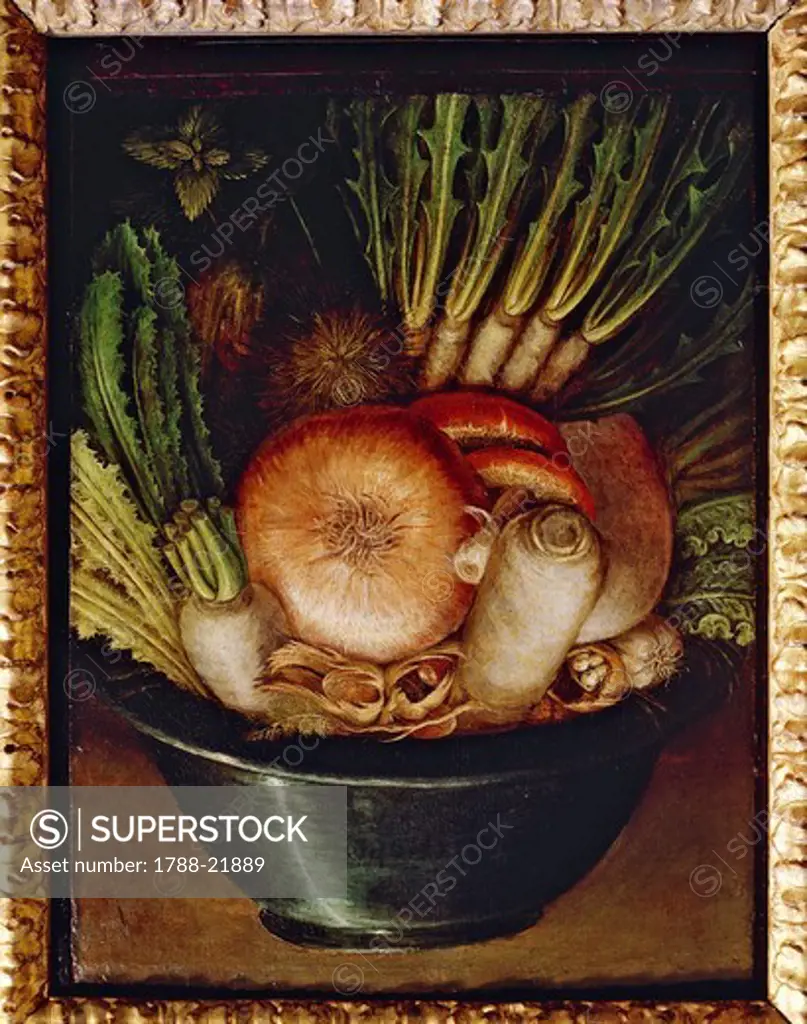 Italy, Cremona, Vegetables in a Bowl or The Gardener