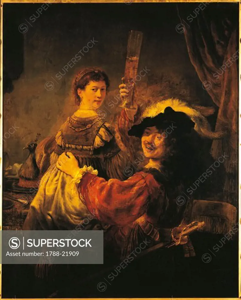 Germany, Dresden, Self-Portrait with Saskia in the Parable of the Prodigal son