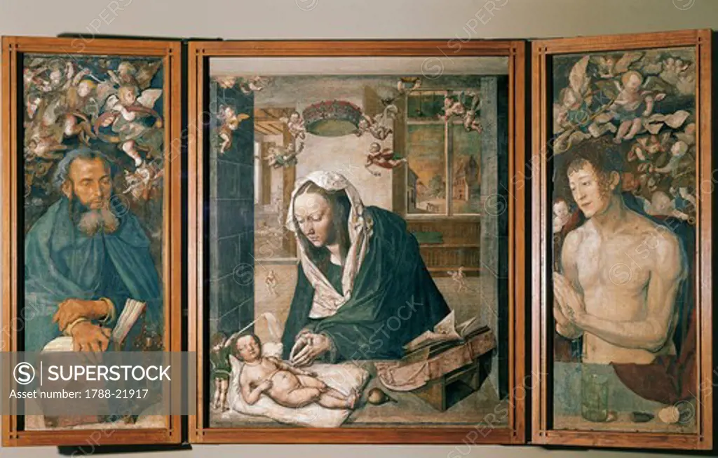 Germany, Dresden, Dresden Altar, Tempera on panel, 1496