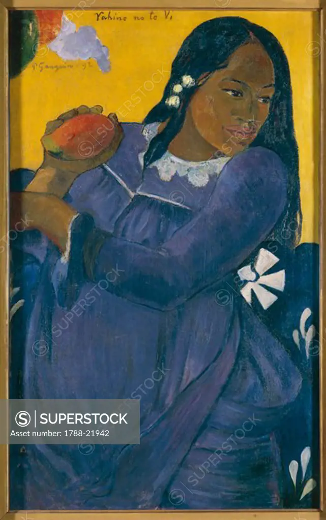 USA, Baltimore, Vahine no te vi (Tahitian Woman with a Mango), 1892, oil on canvas
