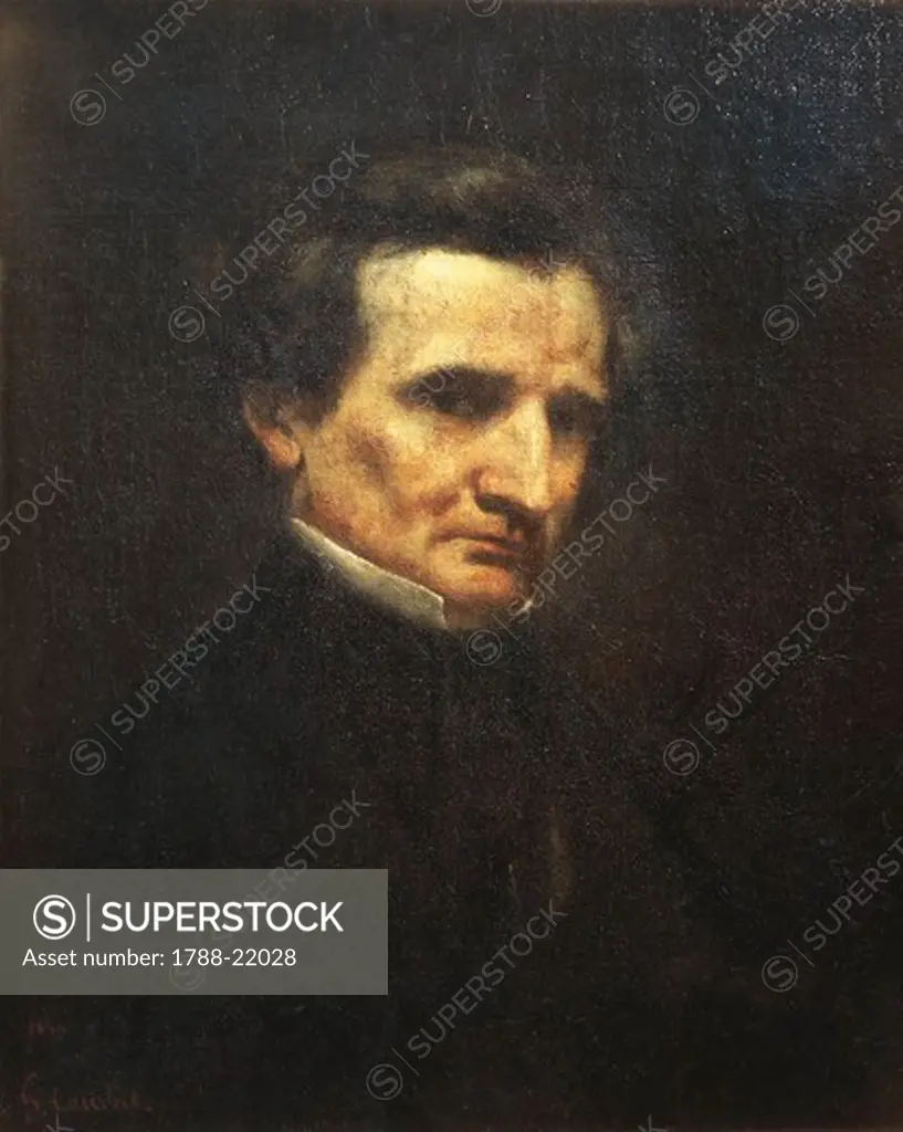 Portrait of French composer Hector Berlioz (1803 - 1869)