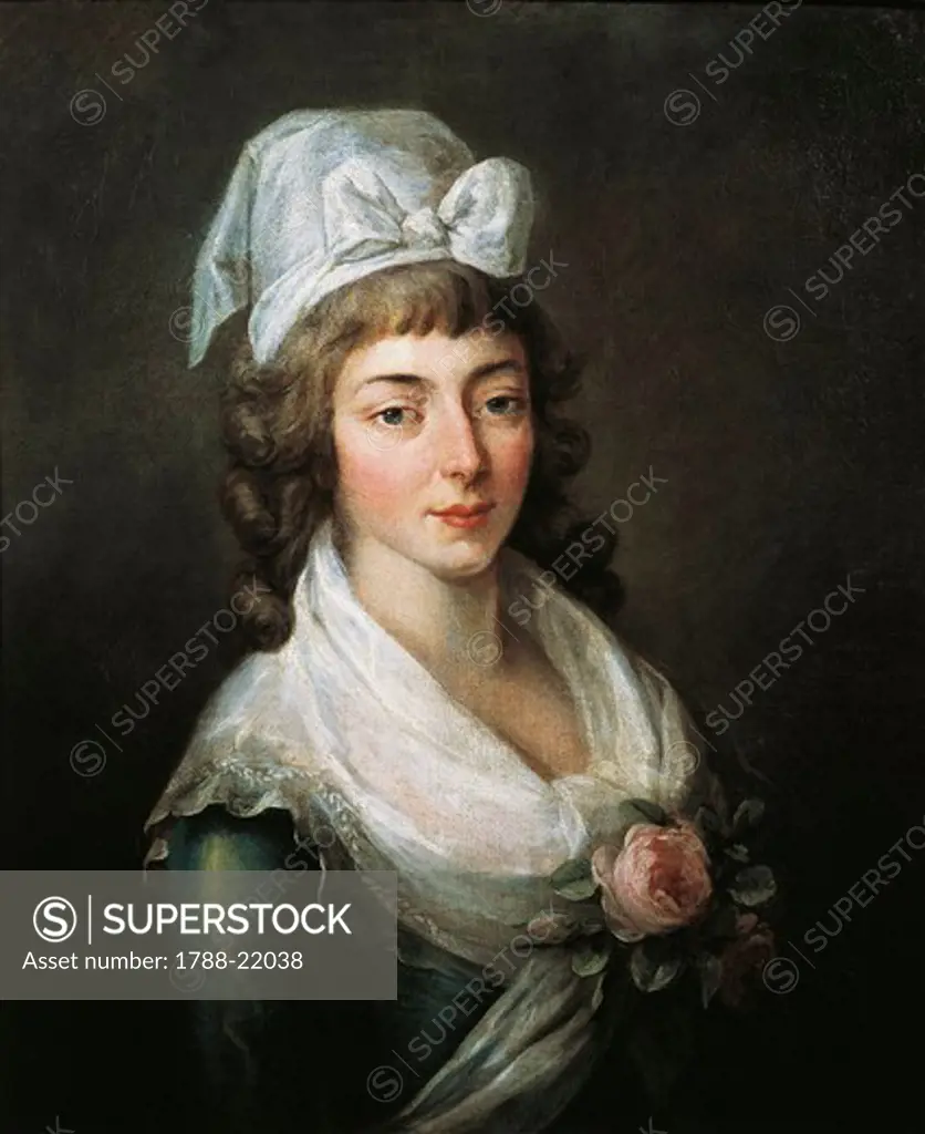 France, Paris, Versailles, Portrait of Madame Roland (Marie-Jean Roland de la Platiere, 1754-1793), supporter of the French Revolution