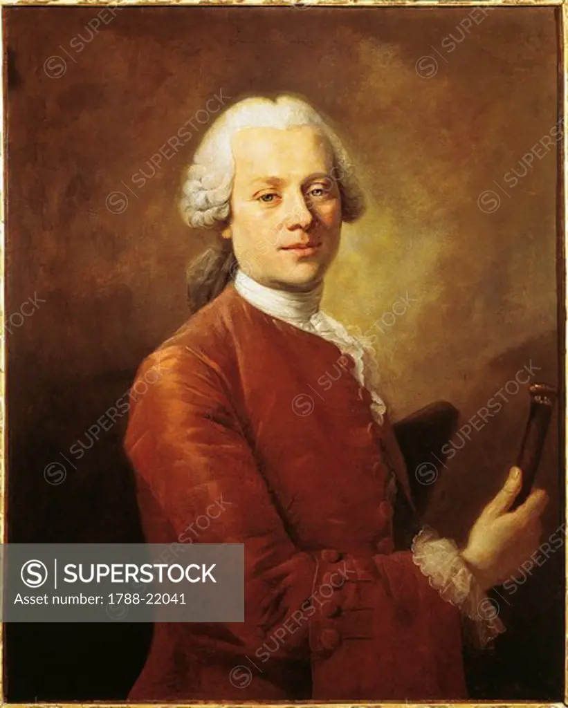France, Paris, Versailles, Portrait of French mathematician, physicist and philosopher, Jean le Rond d'Alembert (1717-1783)