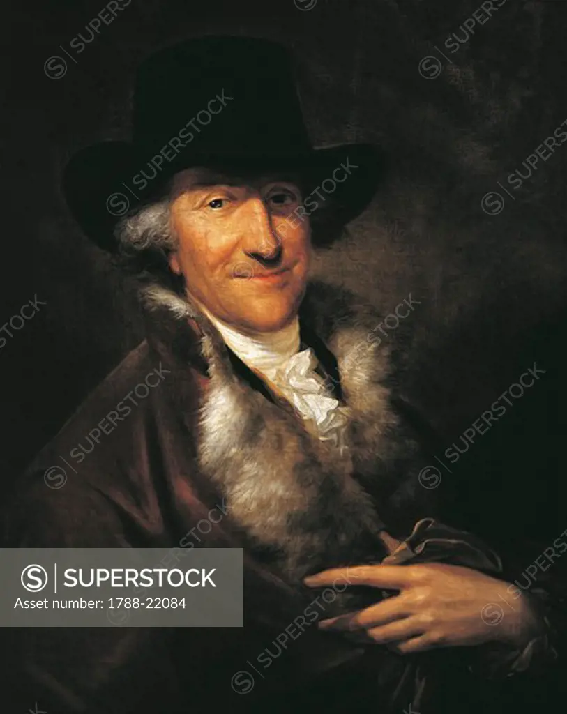 Germany, Saxony-Anhalt, Halle, Portrait of German composer, son of Johann Sebastian Bach, Wilhelm Friedmann Bach (1710 - 1784)