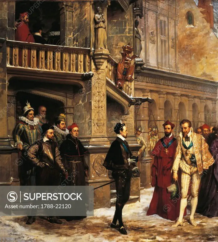 France, Loir-et-Cher, Blois, Henri III (1551-1589) and Duke of Guise in Blois on December 22, 1588