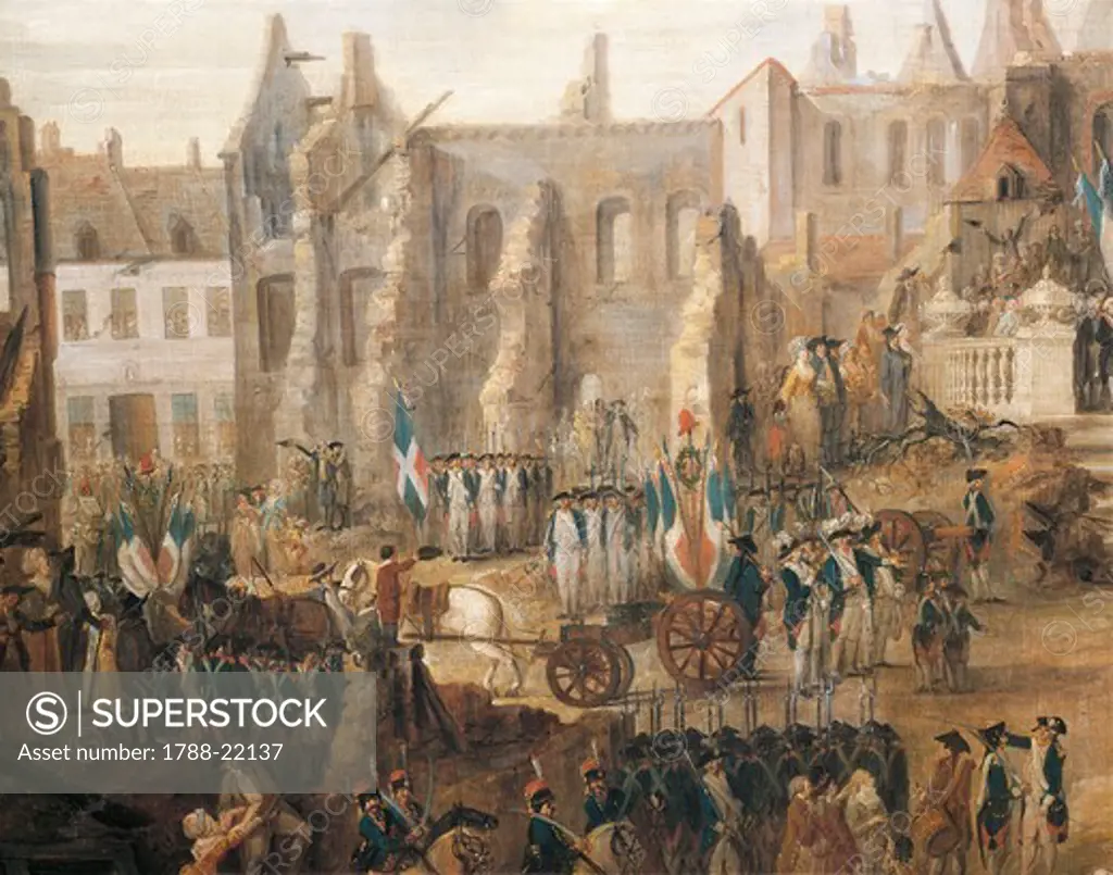 Episode from Siege of Lille in 1793, close-up
