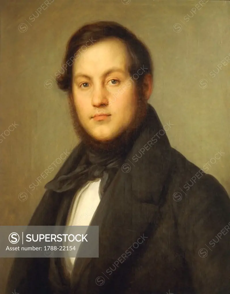 Italy, Milan, Portrait of Italian bass singer Ignazio Marini (1811 - 1873)