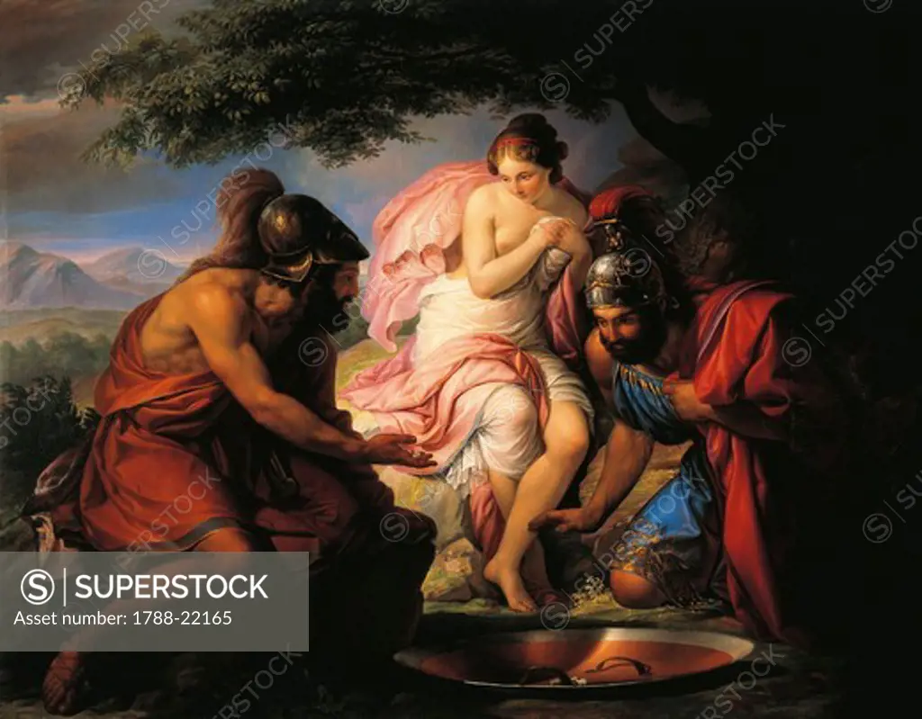 Italy, Treviso, Theseus and Pirithous playing dice for Helen, 1831