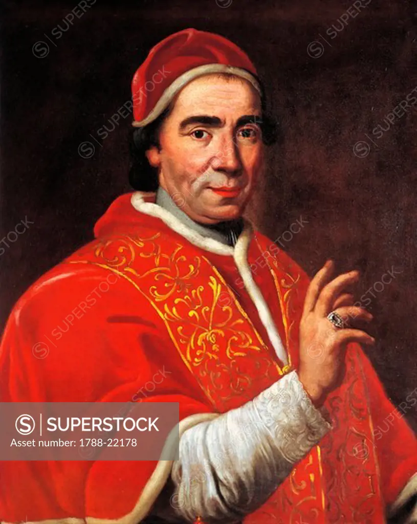 Italy, Portrait of Pope Clement XIV (1705 - 1774)
