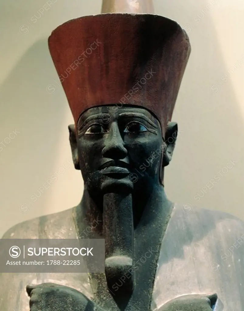 Egypt, Cairo, Statue of Pharaoh Mentuhotep II (circa 2061-2010 B.C.), eleventh dynasty