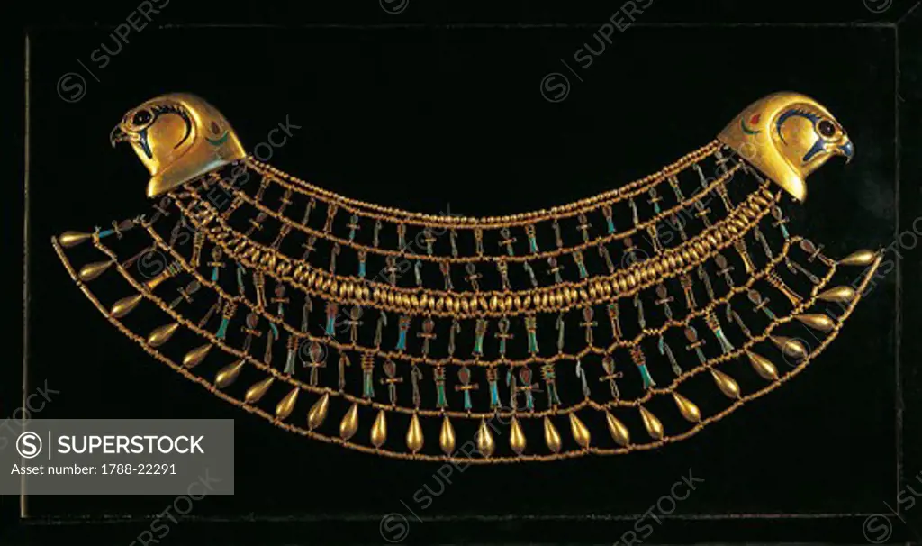 Egypt, Cairo, Necklace that belonged to Princess Khnumit, twelfth dynasty