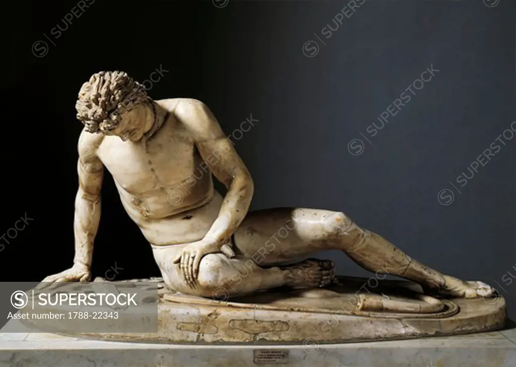 The Dying Gaul (Il Galata morente), Roman copy after a sculpture situated in the Pergamon Acropolis