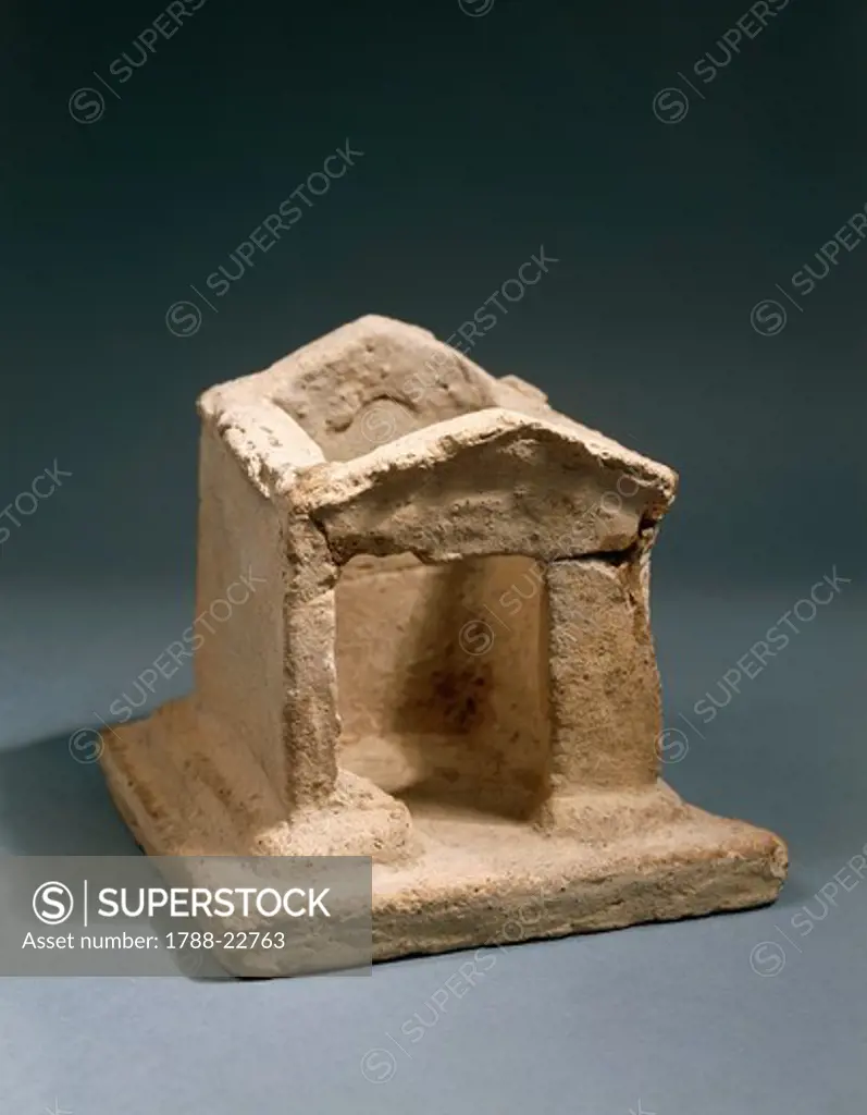 Temple model, votive terracotta work