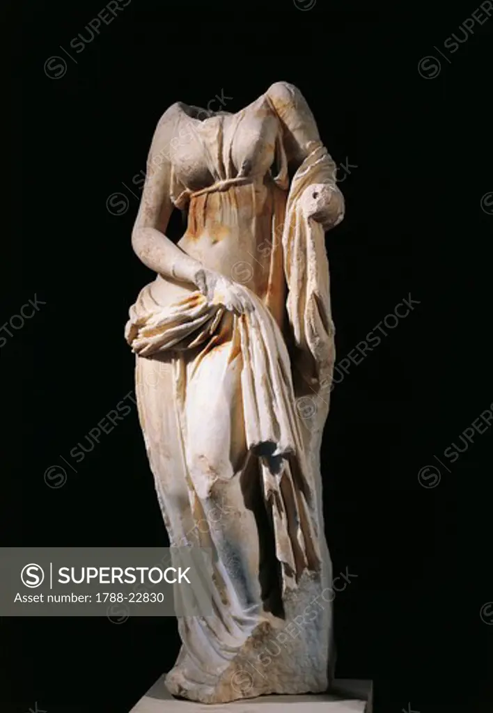 Italy, Sicily, Statue representing a headless Muse
