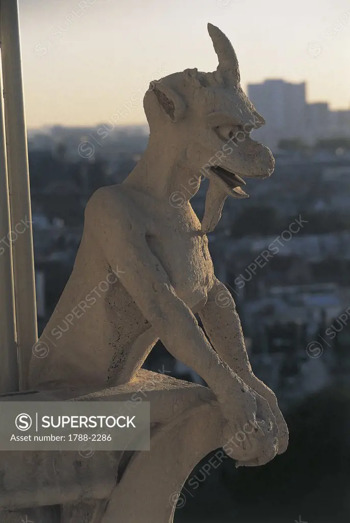 Close-up of a statue, Notre Dame, Paris, France