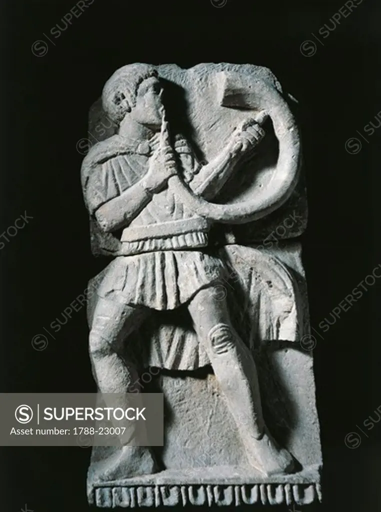 Spain, Osuna (Urso), Bas-relief representing a horn player