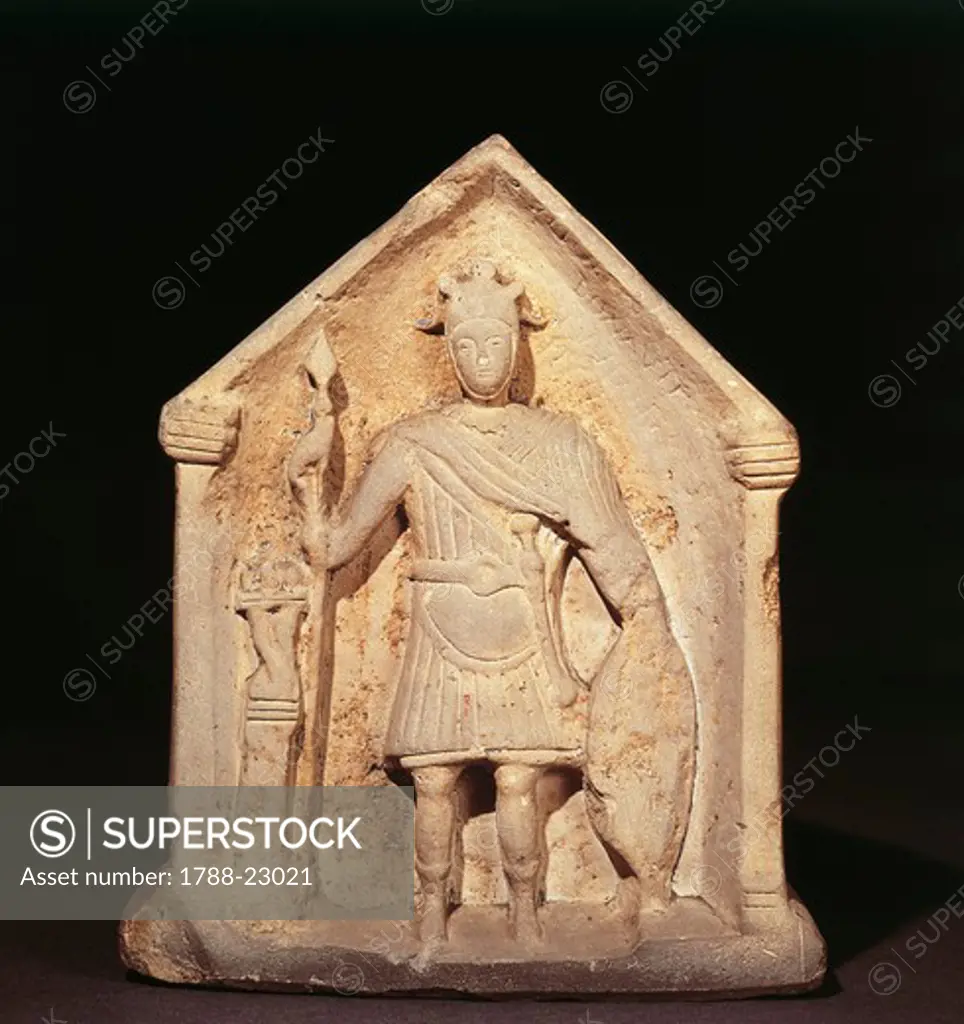 England, Sisley, Headstone depicting an armed knight
