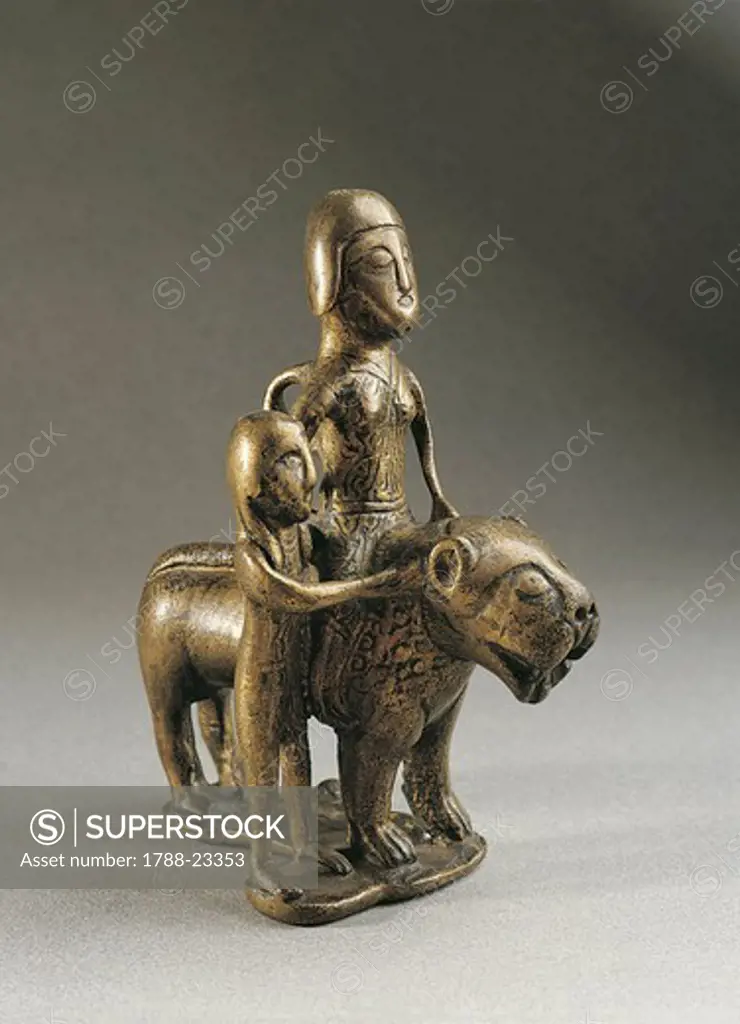 Romania, Bucharest, Muzeul National de Istorie al Romaniei, Bronze figure of Anaitis, Goddess of hunting
