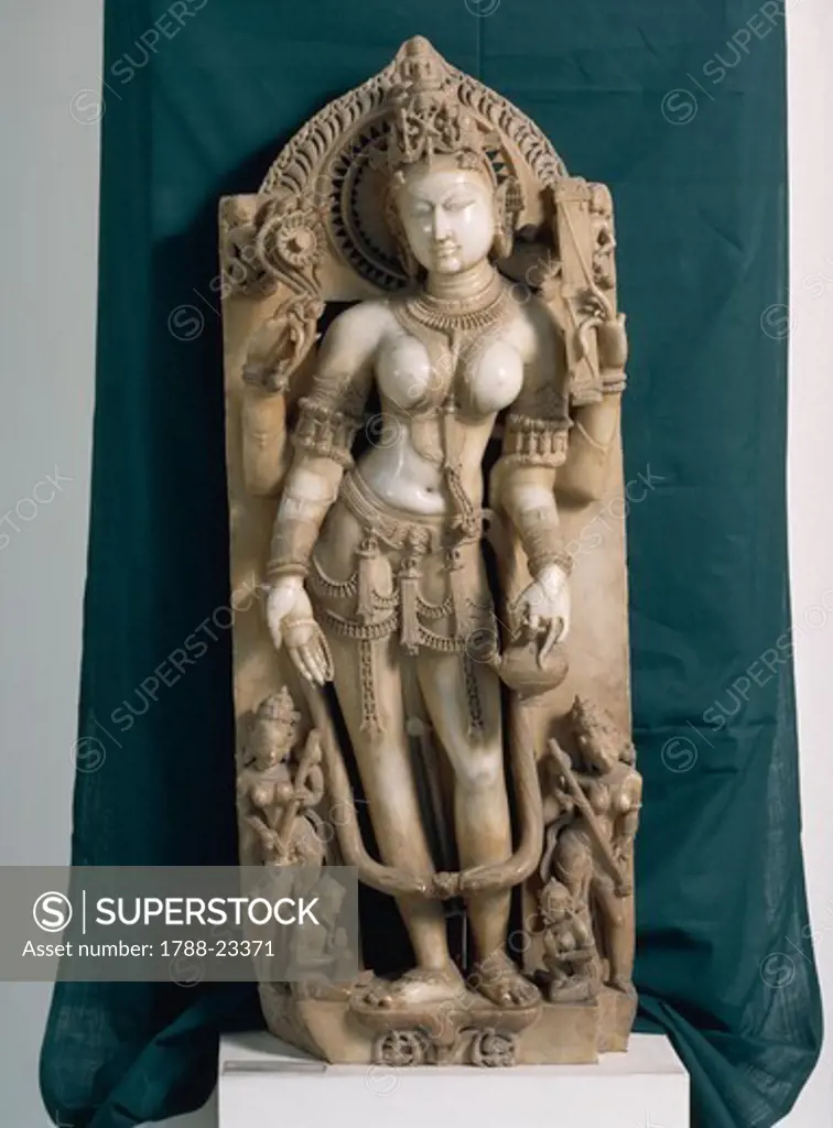 India, Rajasthan, Pali, The Goddess Saraswati, Gahadvala period