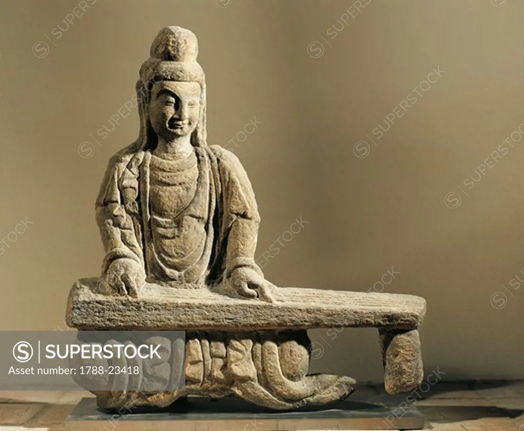 Statue representing a musician, Northern Wei dynasty