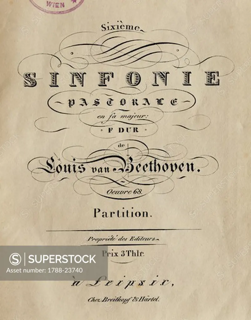 Frontispiece of Symphony No. 6 in F major, Op. 68, ""Pastoral""