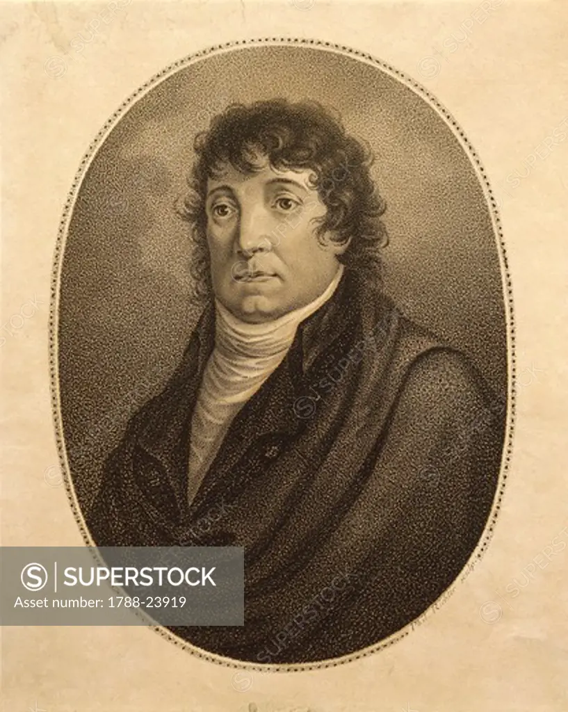 Austria, Vienna, Portrait of Johann Emanuel Schikaneder or Schickeneder (Straubing, 1751 - Vienna, 1821), German bass singer, actor and librettist