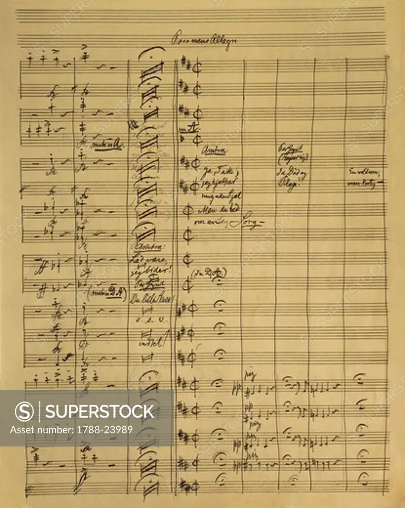 Norway, Bergen, Autograph score of ""Peer Gynt"" by Edvard Hagerup Grieg