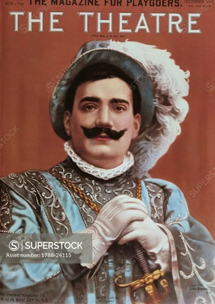 Italy, The Theatre magazine cover of Italian tenor singer, as Rigoletto in Giuseppe Verdi's homonymous opera