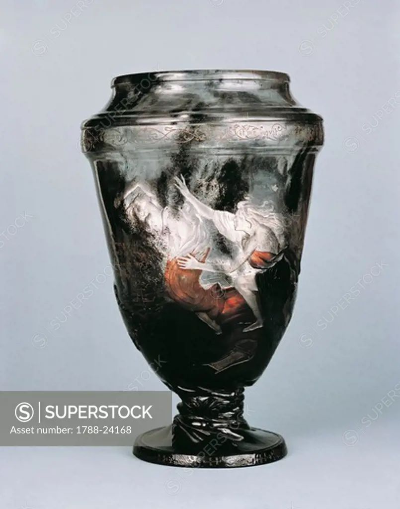 Orpheus in Underworld, vase by Emile Galle (1846-1904)