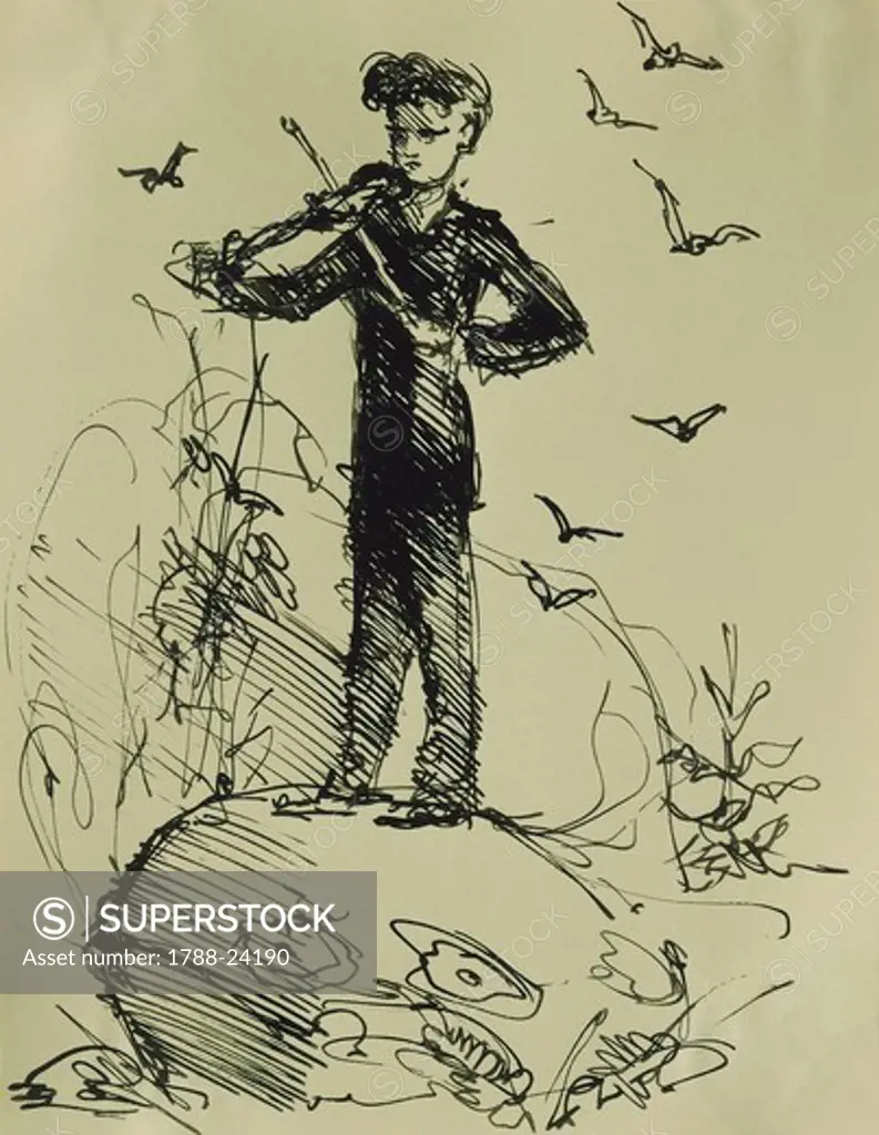 Finland, turku, Finnish composer and violinist Jean Sibelius (1865 - 1957),
