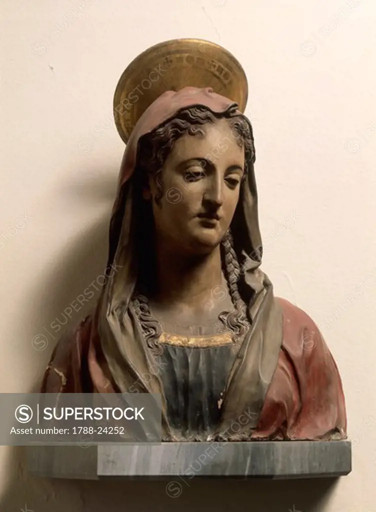 Italy, Florence, terracotta bust of Mary of Magdala
