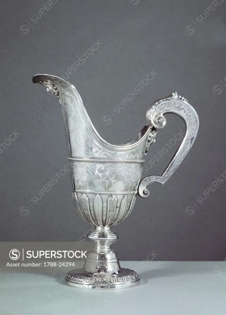 Wrought-silver pitcher (aiguiere casque)