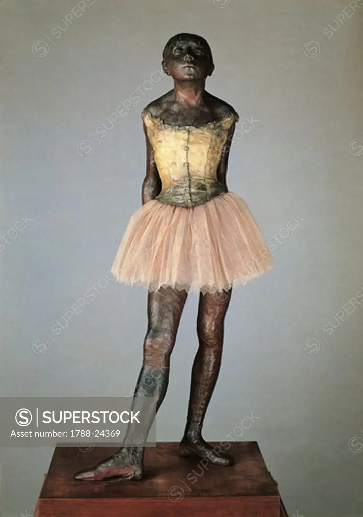 France, Paris, bronze statuette of Little dancer aged fourteen