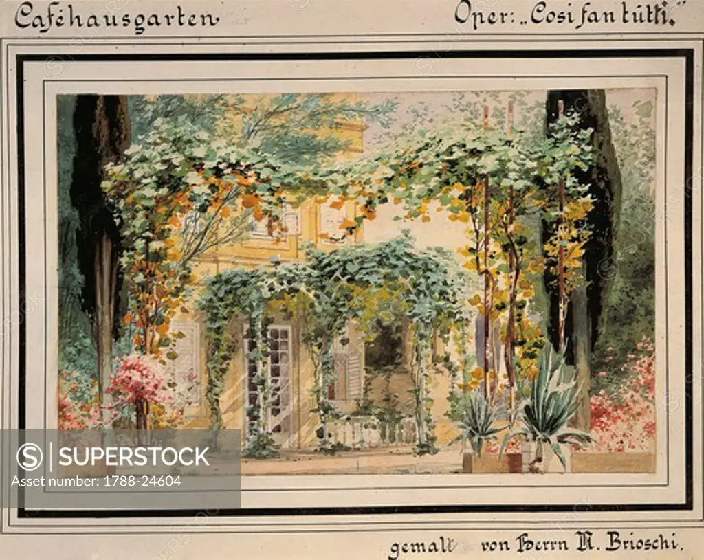 Austria, Vienna, set design for performance Thus Do They All or The School For Lovers, by A. Brioschi