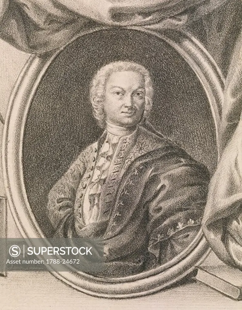 Austria, Vienna, Portrait of Dresden Choir conductor Johann Caspar Ferdinand Fischer (1656 -1746)