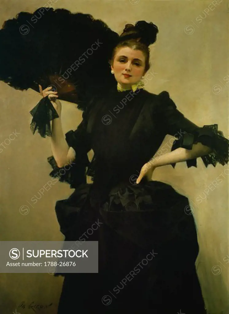 Portrait of Madam Closmenil, by Charles Giron (1850-1914).