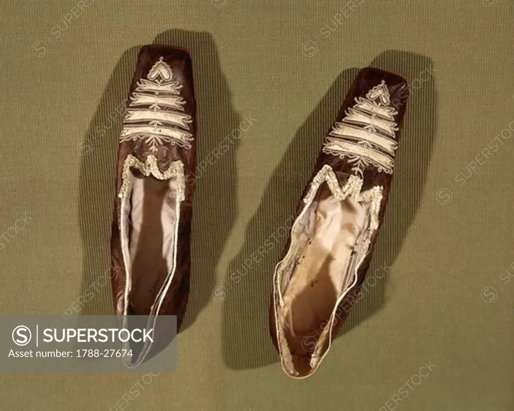 Fashion, France, 19th century. Shoes of the Empress Josephine De Beauharnais (1763-1814).