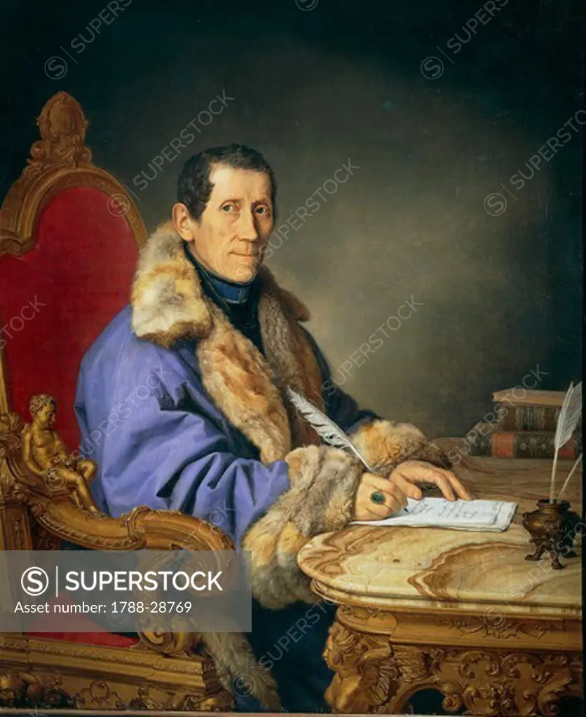 Placido Fabris (1802-1859), Portrait of Don Germanico Bernardi, 1836, 127x110 cm.