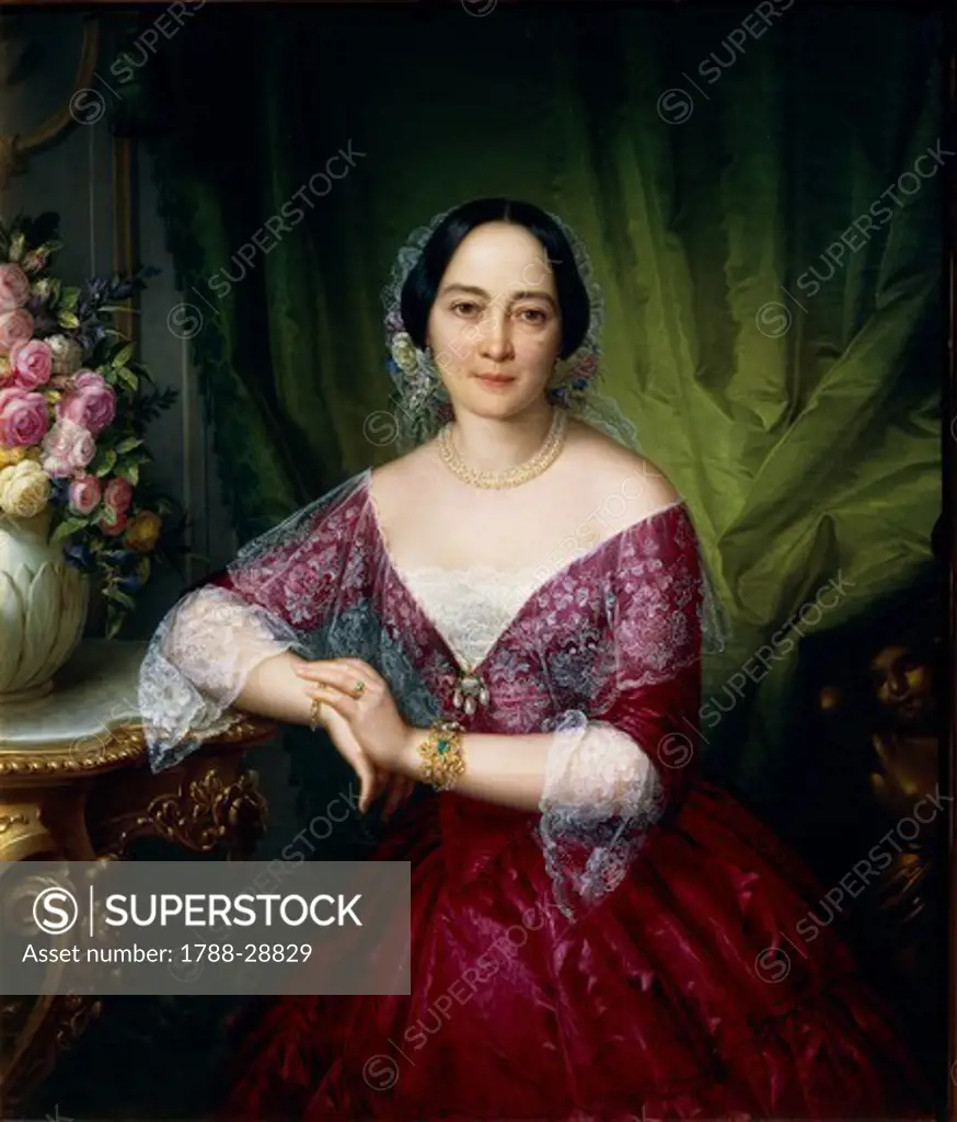 Felice Schiavoni (1803-1881), Portrait of Anne Opulich, 1856, oil on canvas.