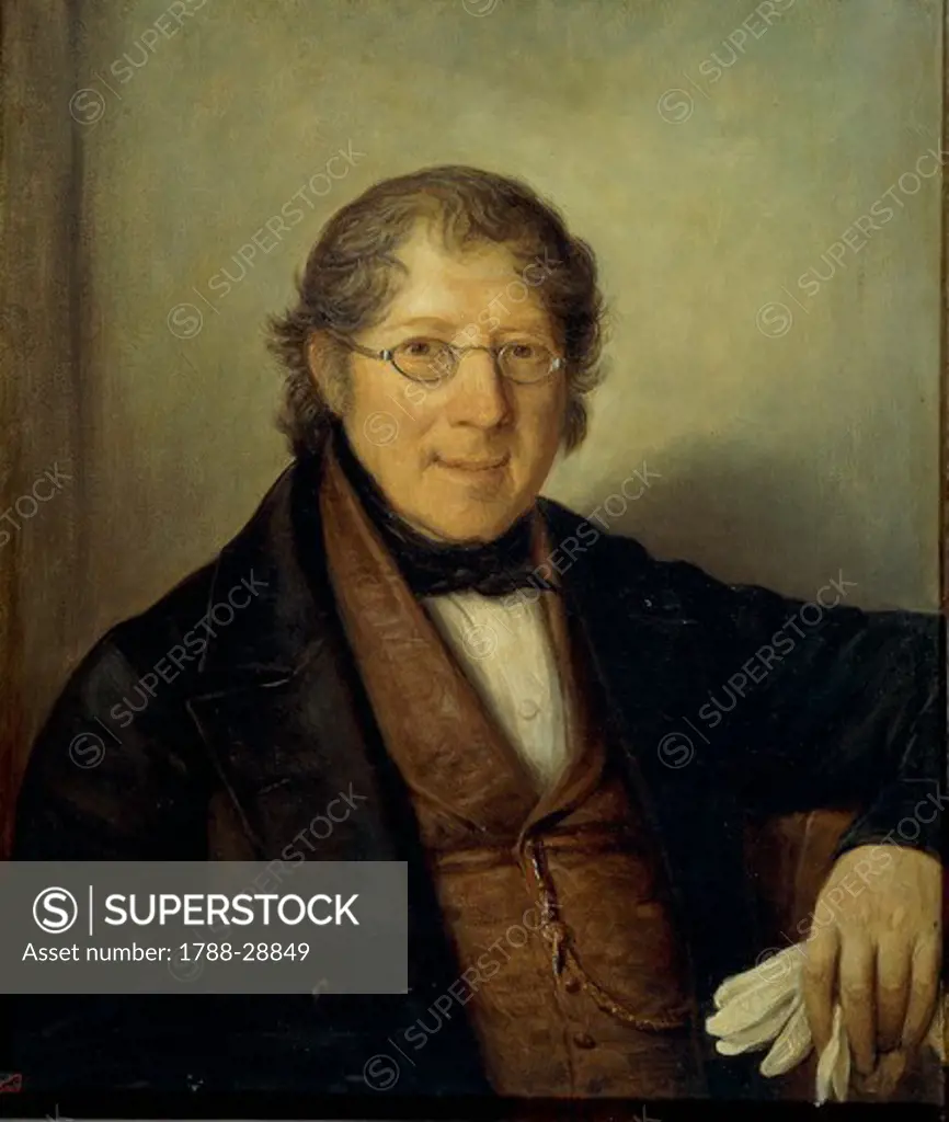Natale Schiavoni (1777-1858), Portrait of Gaetano Bertolassone d'Arache, 1830-1840, oil on canvas, 68x58 cm.
