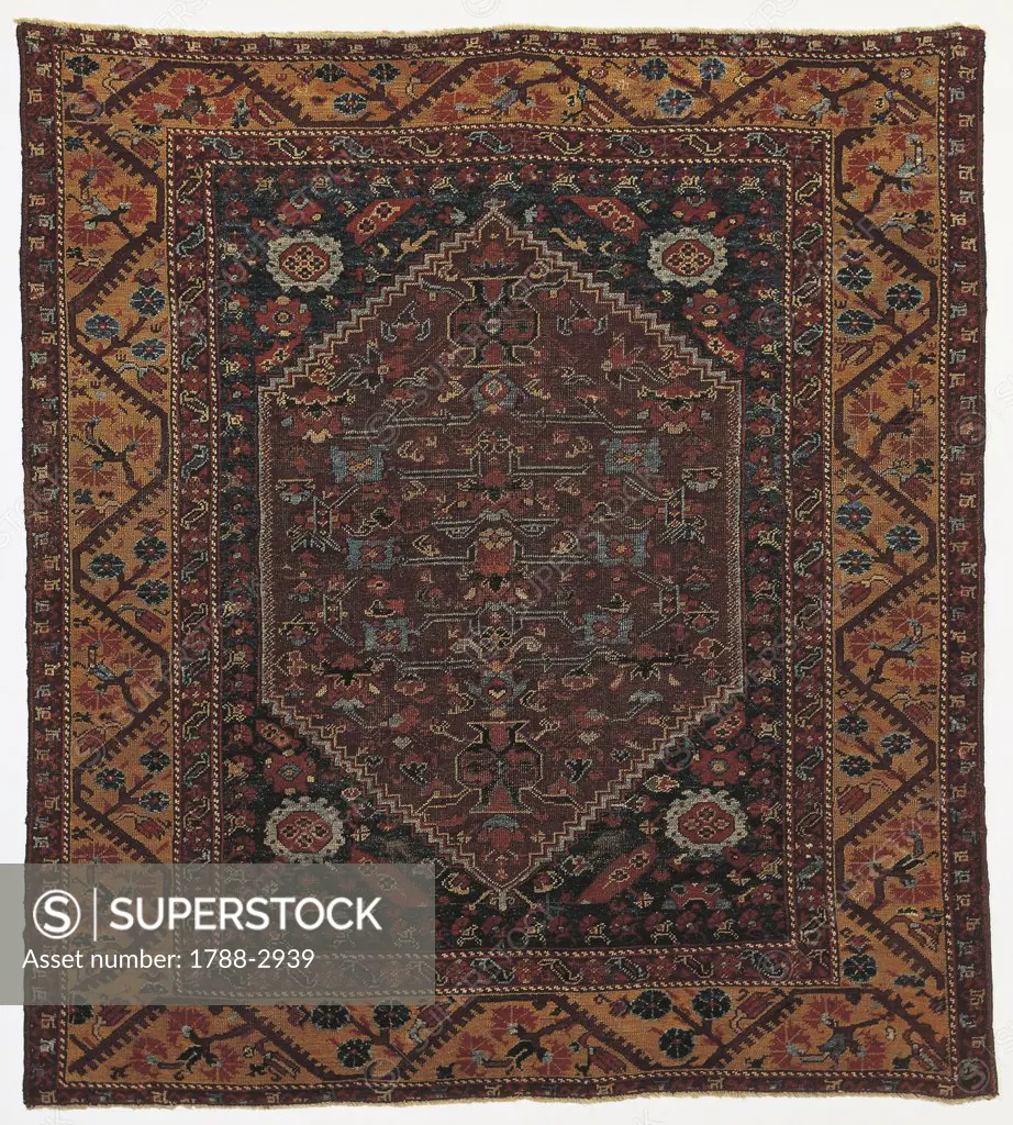 Close-up of a Demirci carpet, Turkey