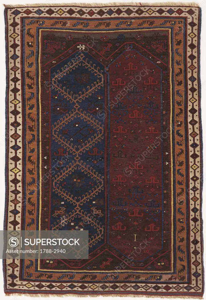 Close-up of a Mekri carpet, Turkey