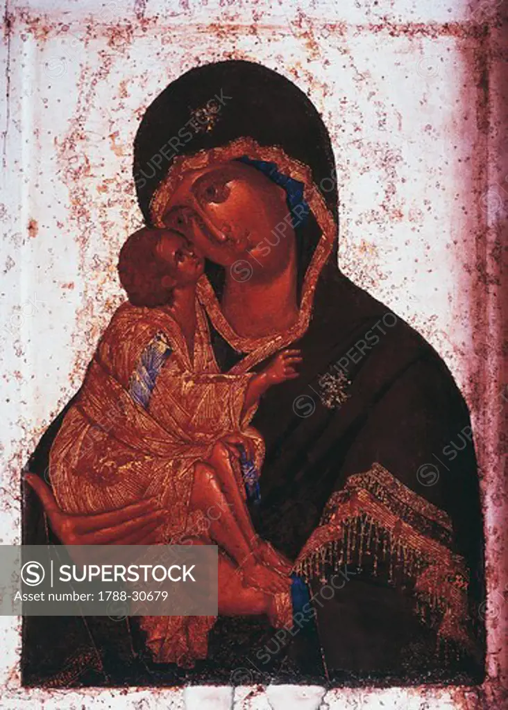 Madonna Donskaja, by Theophanes the Greek, Icon, 14th-15th Century.