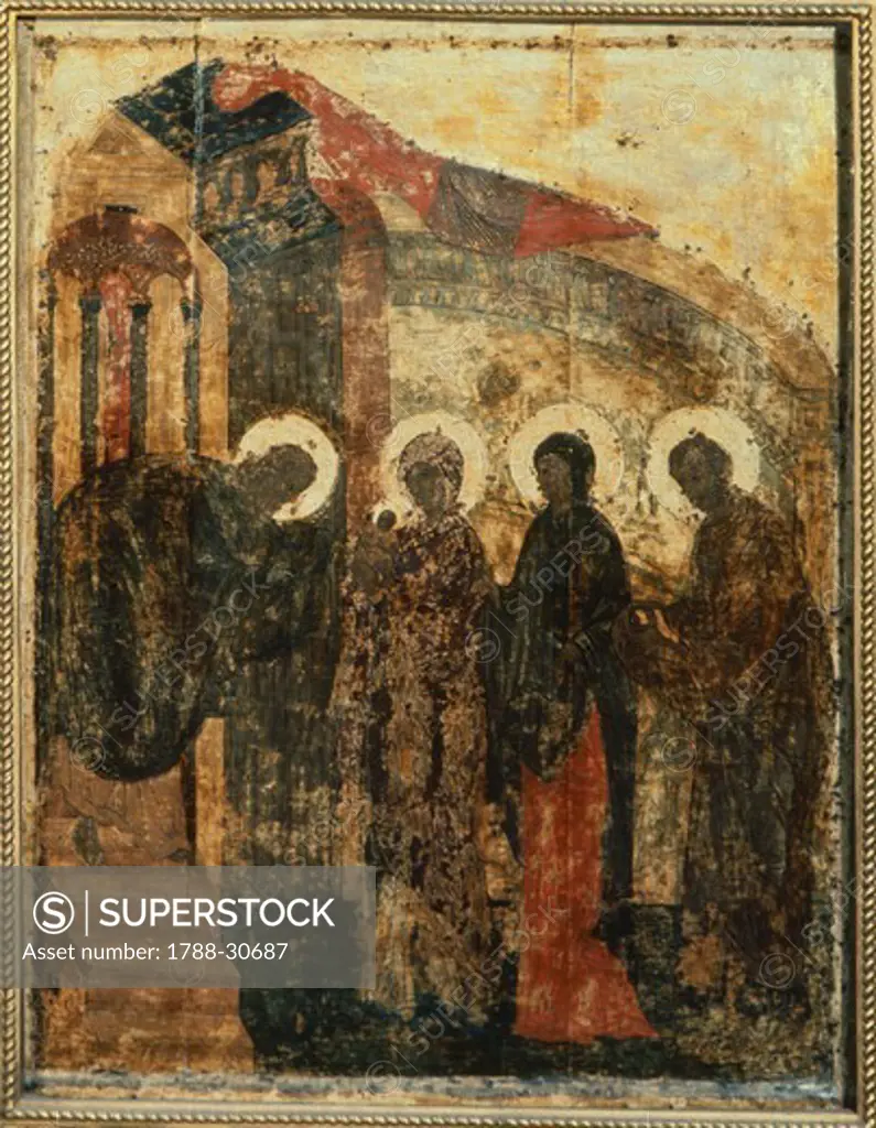 Presentation of Jesus at the Temple, 1405, Andrei Rublev or Andrej Rubljov (1360-1430), Icon, Cathedral of the Annunciation, Moscow.