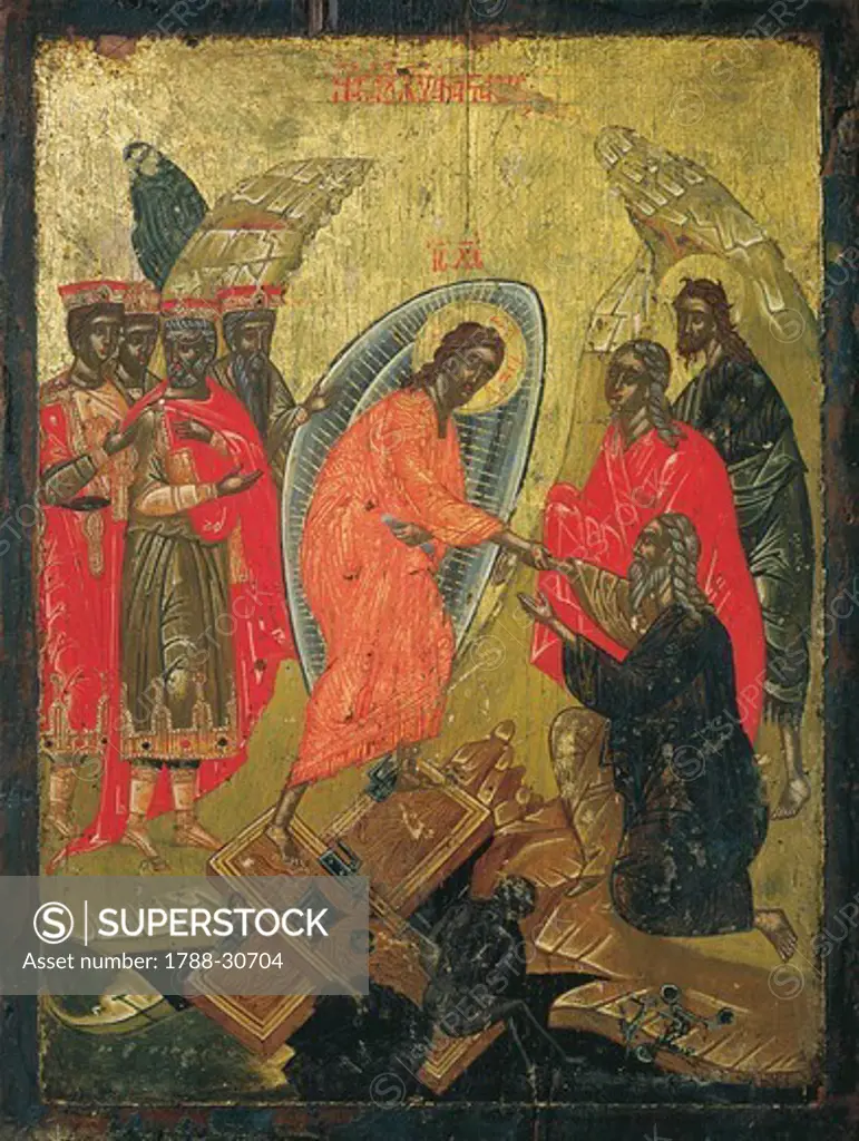 Christ resurrected, Icon, 18th Century.