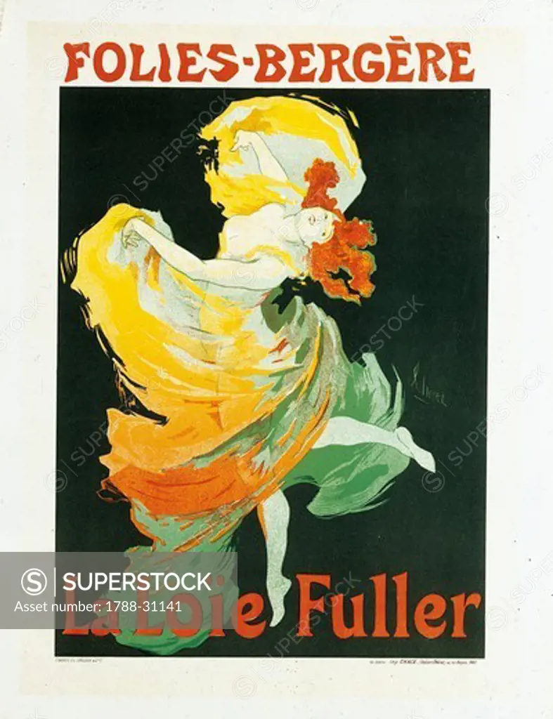 Posters, France, 20th century. Jules Cheret (1836-1932), Folies Bergere. La Loie Fuller