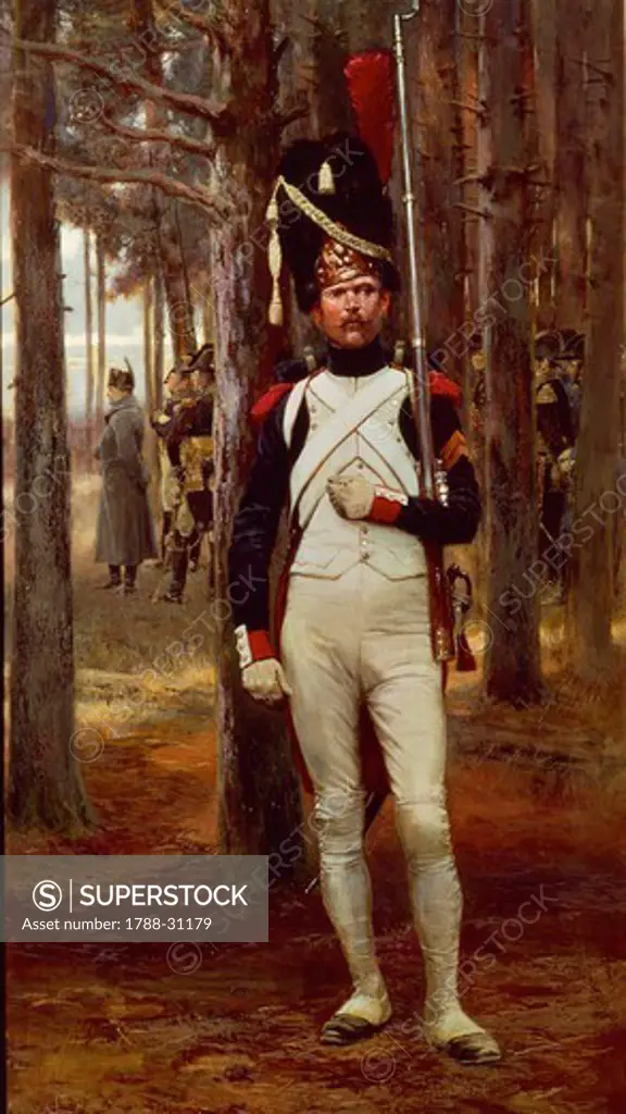 Edouard Detaille (1848-1912), Foot Grenadier of the Imperial Guard.