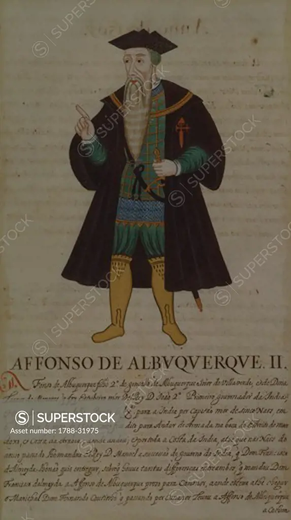 Alfonso de Albuquerque (Alhandra, 1453-Goa, 1515), Portuguese explorer.