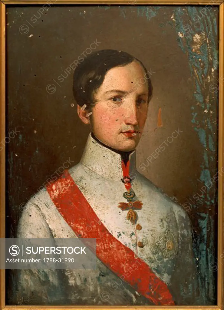 Portrait of Francis V of Este-Habsburg (Modena 1819 - Vienna 1875), Duke of Modena.